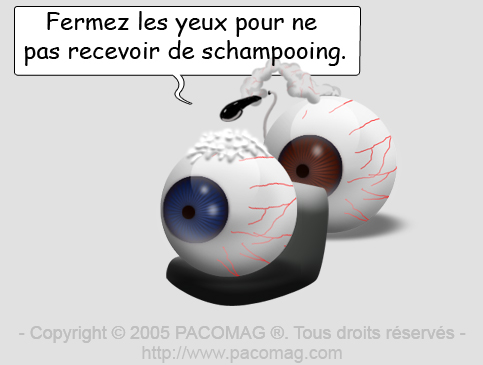 schampooing dans les yeux